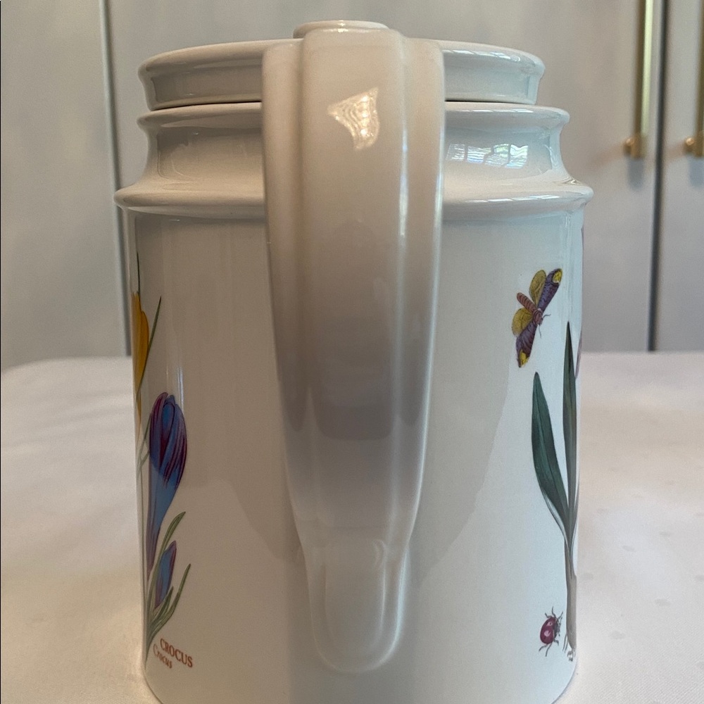 Portmeirion • “The Botanic Garden” Coffee Pot in Snowdrop & Crocus Flora Pattern - Picture 8 of 17